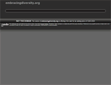 Tablet Screenshot of embracingdiversity.org